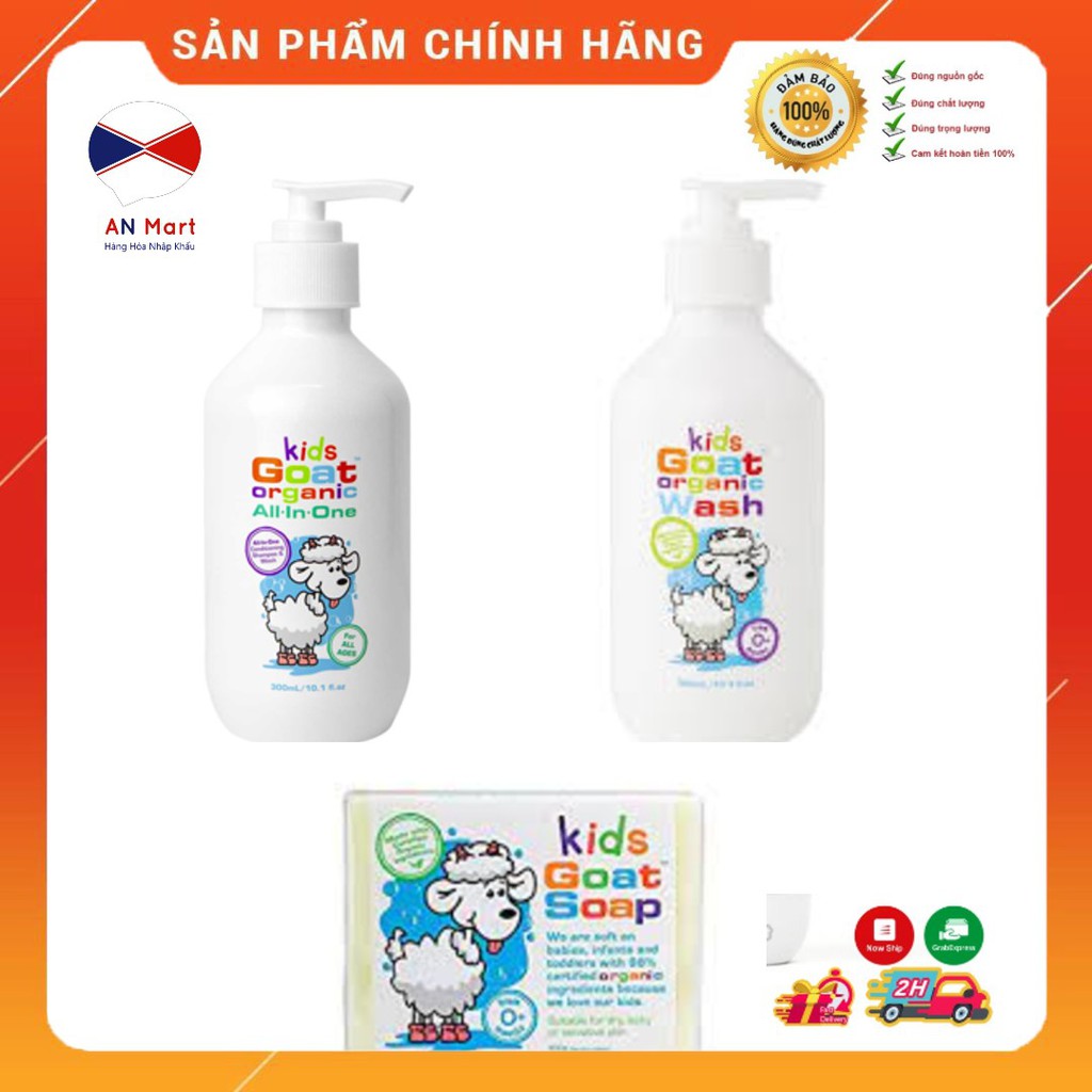 Sữa Tắm - Gội Hữu Cơ Từ Sữa Dê Cho Bé Goat Kids Organic All in one 300ml