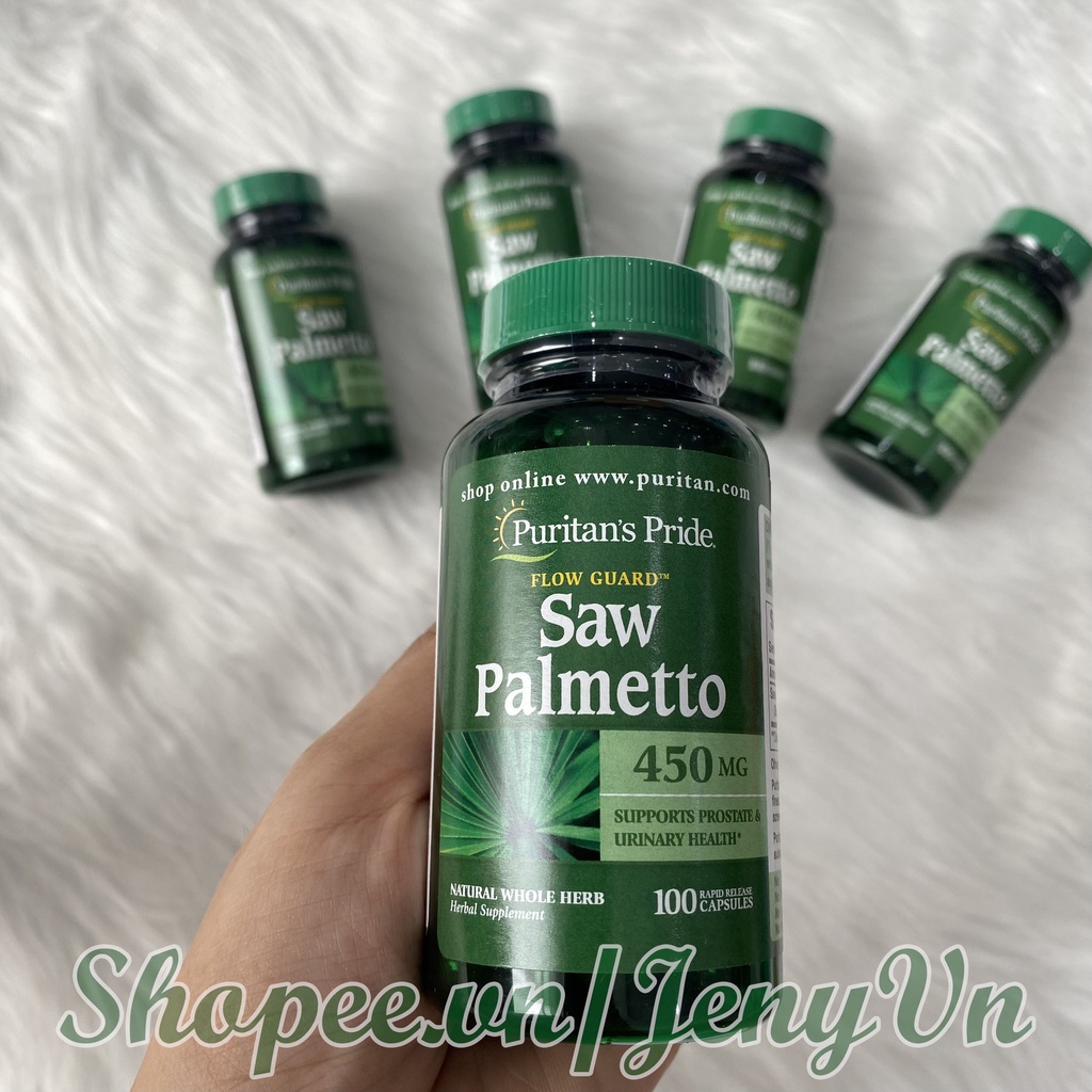 Hỗ trợ đường tiết niệu và tuyến tiền liệt Saw Palmetto 450mg 100 viên Puritan s Pride