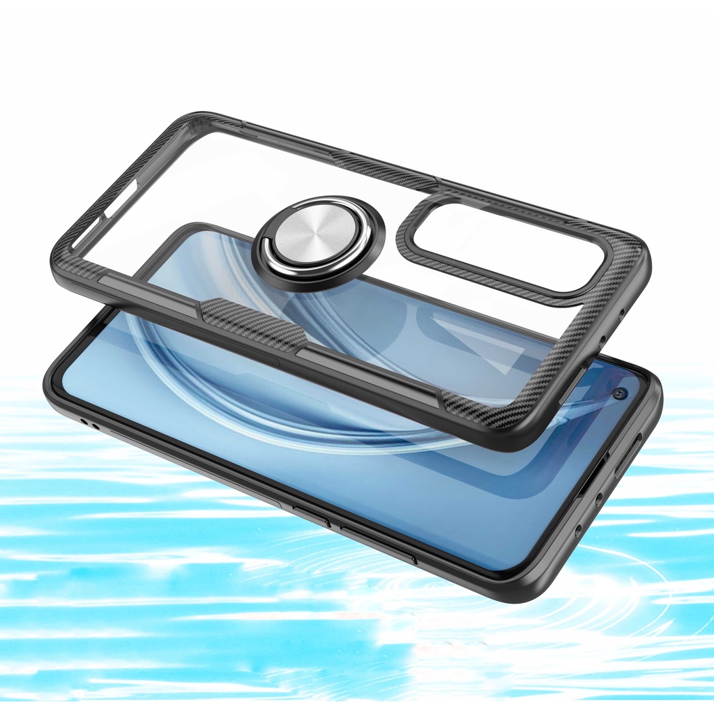 Ốp lưng Xiaomi Mi 10s chống sốc giá đỡ nhẫn iring mặt lưng trong viền màu thời trang cao cấp