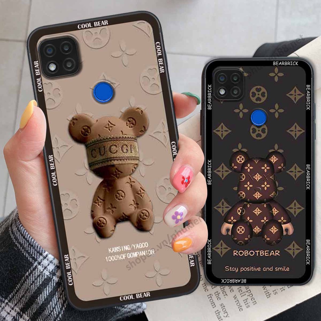 Ốp Xiaomi Redmi 9C bear, k@ws thương hiệu phong cách ốp lưng thời trang cao cấp