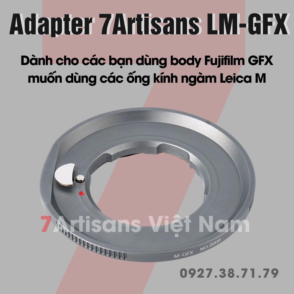 [CÓ SẴN] Ngàm chuyển Adapter cho Leica M qua Fujifilm GFX - Chính hãng 7Artisans - 7Artisans LM - GFX