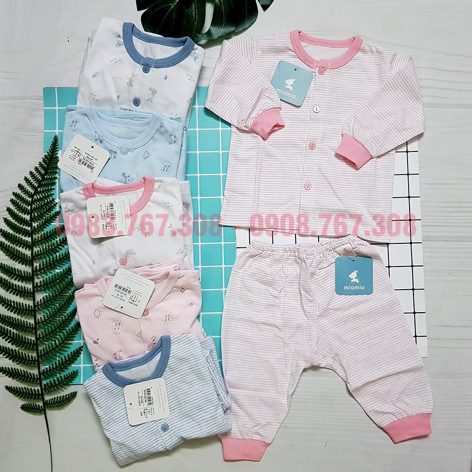 [MIO] Bộ Quần Áo Dài Tay Miomio Cho Bé Sơ Sinh Chất Cotton Mềm Mại Size 1M, 3M