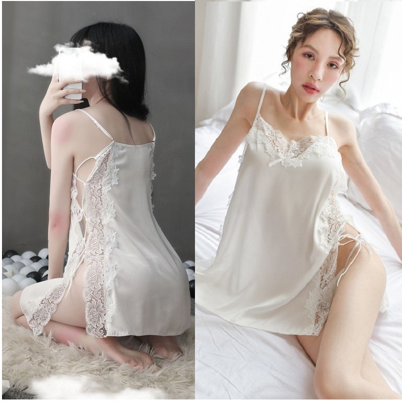 Váy ngủ 2 dây rút điều chỉnh eo 5211 Siêu quyến rũ