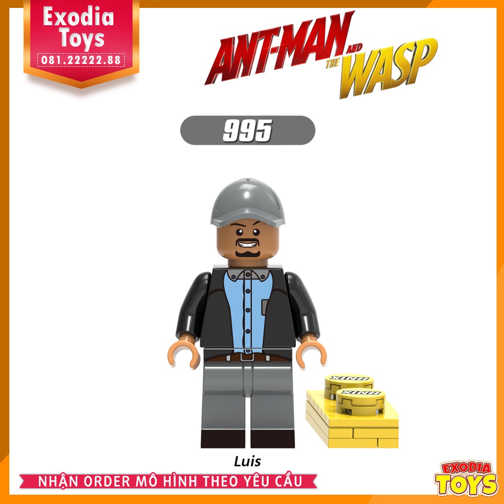 Xếp hình Minifigure Marvel siêu anh hùng Người Kiến và Chiến Binh Ong - Đồ chơi lắp ghép sáng tạo - XINH X0224