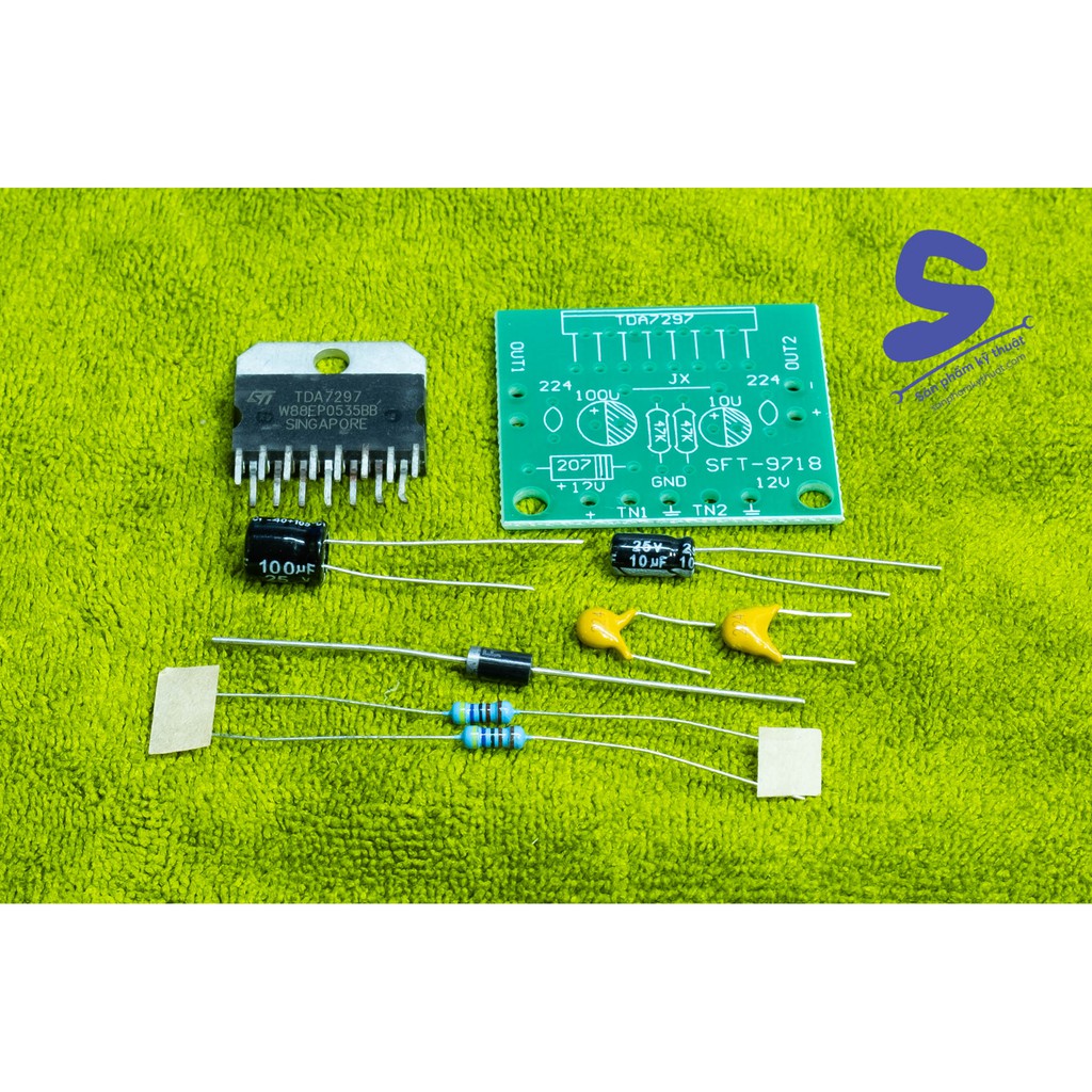 Bộ linh kiện tự lắp ráp mạch khuếch đại âm thanh TDA7297 12V 2 x 15W