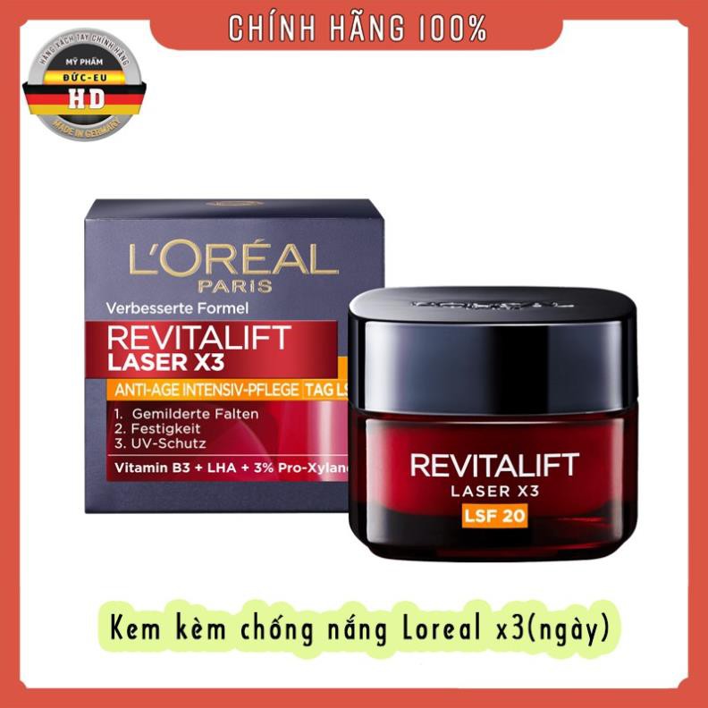 Kem chống lão hóa ngày Loreal Revital Lift Laser X3 kèm LSF 20- 50ml