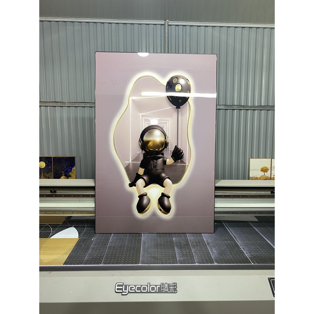KT 40 x 60 cm.  Tranh Tráng Gương Chú Gấu Kaws Toy Treo Tường /Game/ Gaming / RObot/ Bearbrick