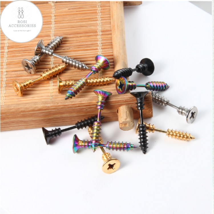 Khuyên Tai Nam Nữ Screw Earrings (giá 1 chiếc)