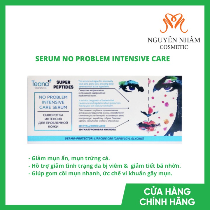 Serum TEANA Super Peptides No Problem Giảm mụn ẩn, mụn trứng cá | BigBuy360 - bigbuy360.vn