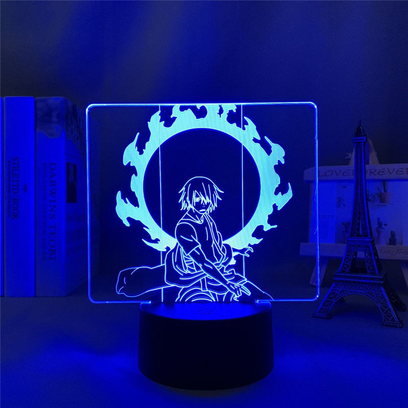 Đèn LED 3d Hình Nhân Vật Anime Fire Force + Điều Khiển Từ Xa