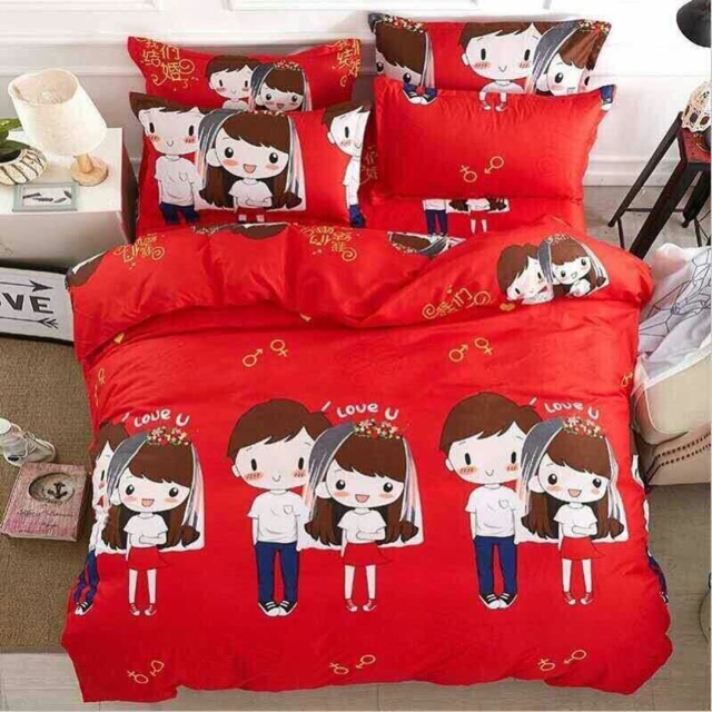 Mẫu chăn ga gối poly cưới mới nhất