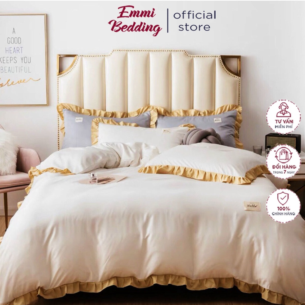 Bộ Chăn,Ga,Gối Cotton nhiều màu Emmibedding store
