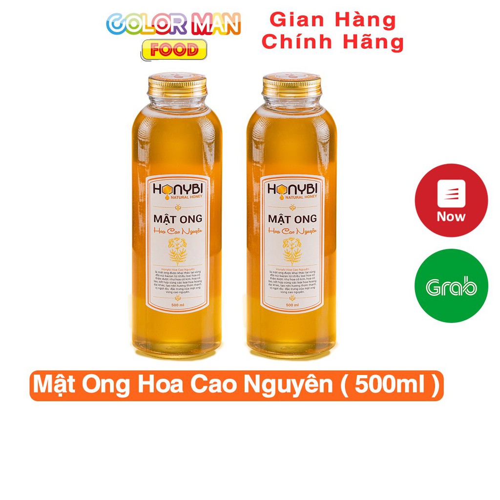 Mật Ong Hoa Cao Nguyên 500ml từ vùng đồi núi bazan từ hoa có thảo dược như hoa cỏ kim, hoa cỏ lào