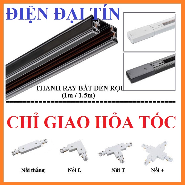 THANH RAY VÀ ĐẦU NỐI GẮN ĐÈN RỌI