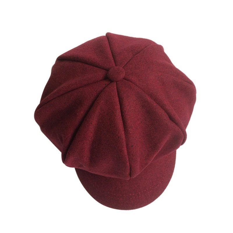 Boys and girls 2-6 years old soft beret children's octagonal beanie hat