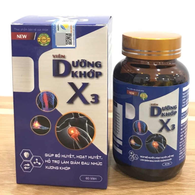 Dưỡng Khớp X3 – Hỗ trợ giảm đau xương khớp, tăng dịch nhờn khớp (60 viên)
