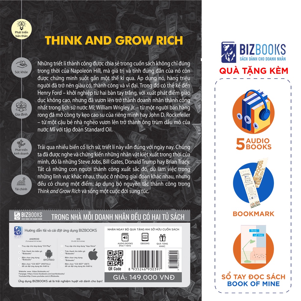 Bizbooks - sách - think and grow rich 16 nguyên tắc nghĩ giàu làm giàu - ảnh sản phẩm 2