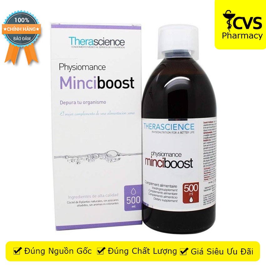 MINCIBOOST (PHYSIOMANCE) 500ml giúp thanh nhiệt, thải độc, lợi tiểu, phù hợp cho người bị nóng trong người - cvspharmacy