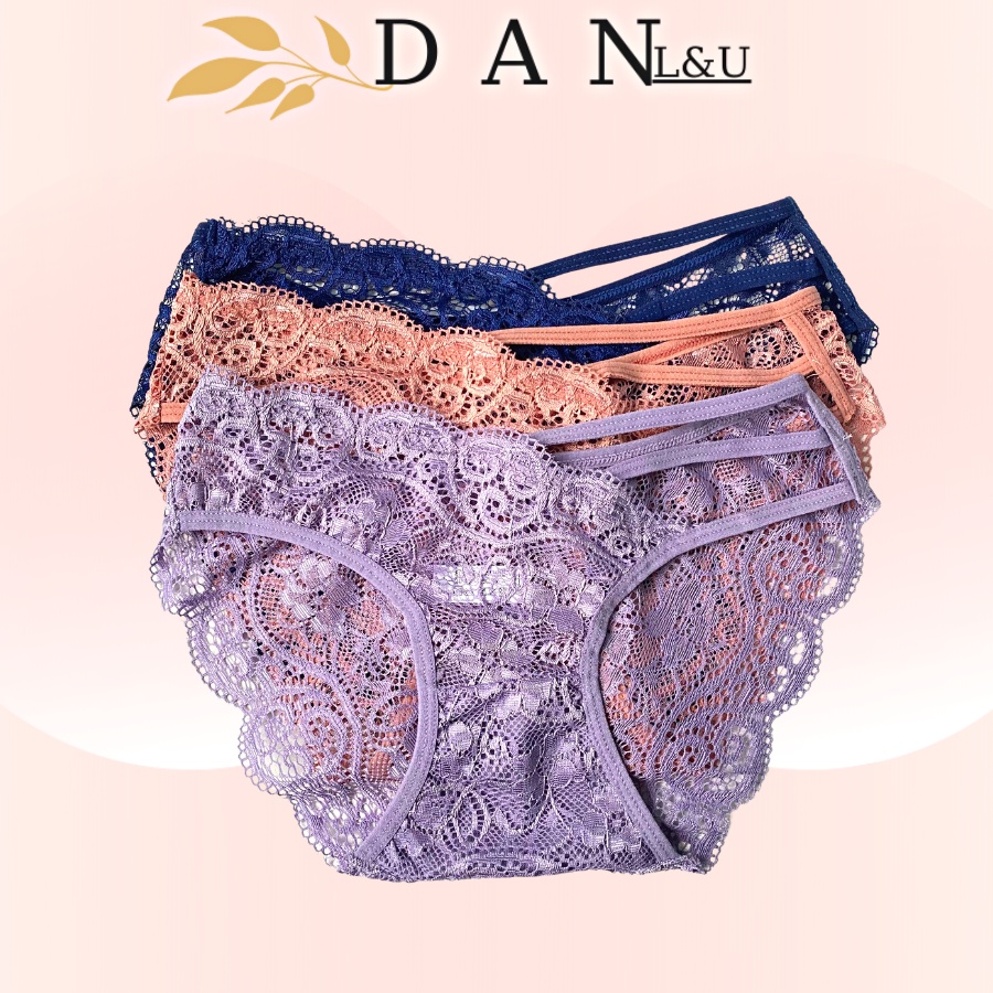 Quần Lót Ren Siêu Mềm Mịn Dây Chéo Sexy Quyến Rũ DAN L&amp;U 602