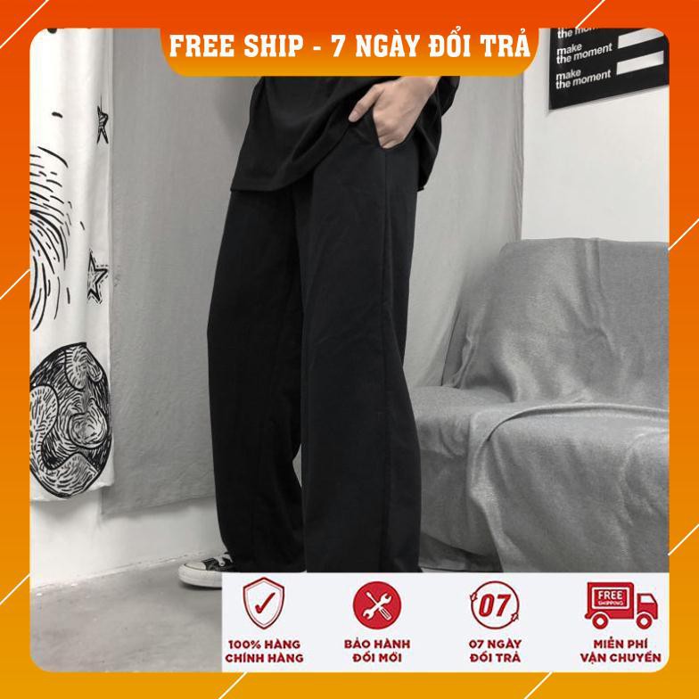 Quần tây Ống Rộng Co Giãn Lưng cao UNISEX nam nữ ulzzang | BigBuy360 - bigbuy360.vn