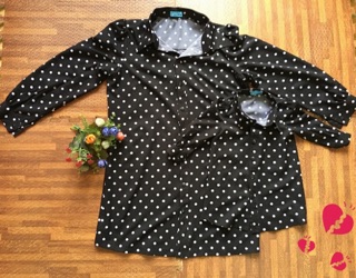 Freeship 99k TQ_Váy sơmi chấm bi cho bé