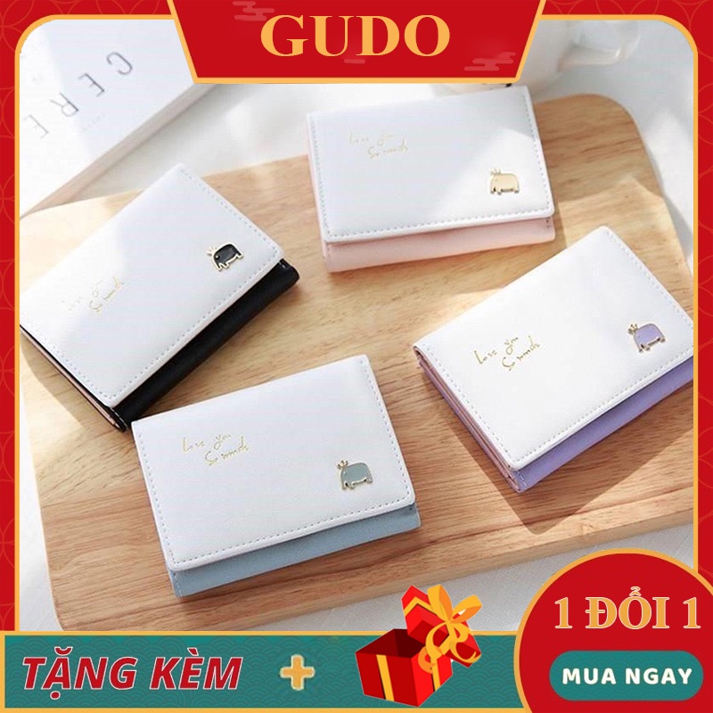 VÍ NGẮN NỮ CẦM TAY HÌNH CHÚ VOI LOVE YOU SO MUCH 404 SIÊU DỄ THƯƠNG