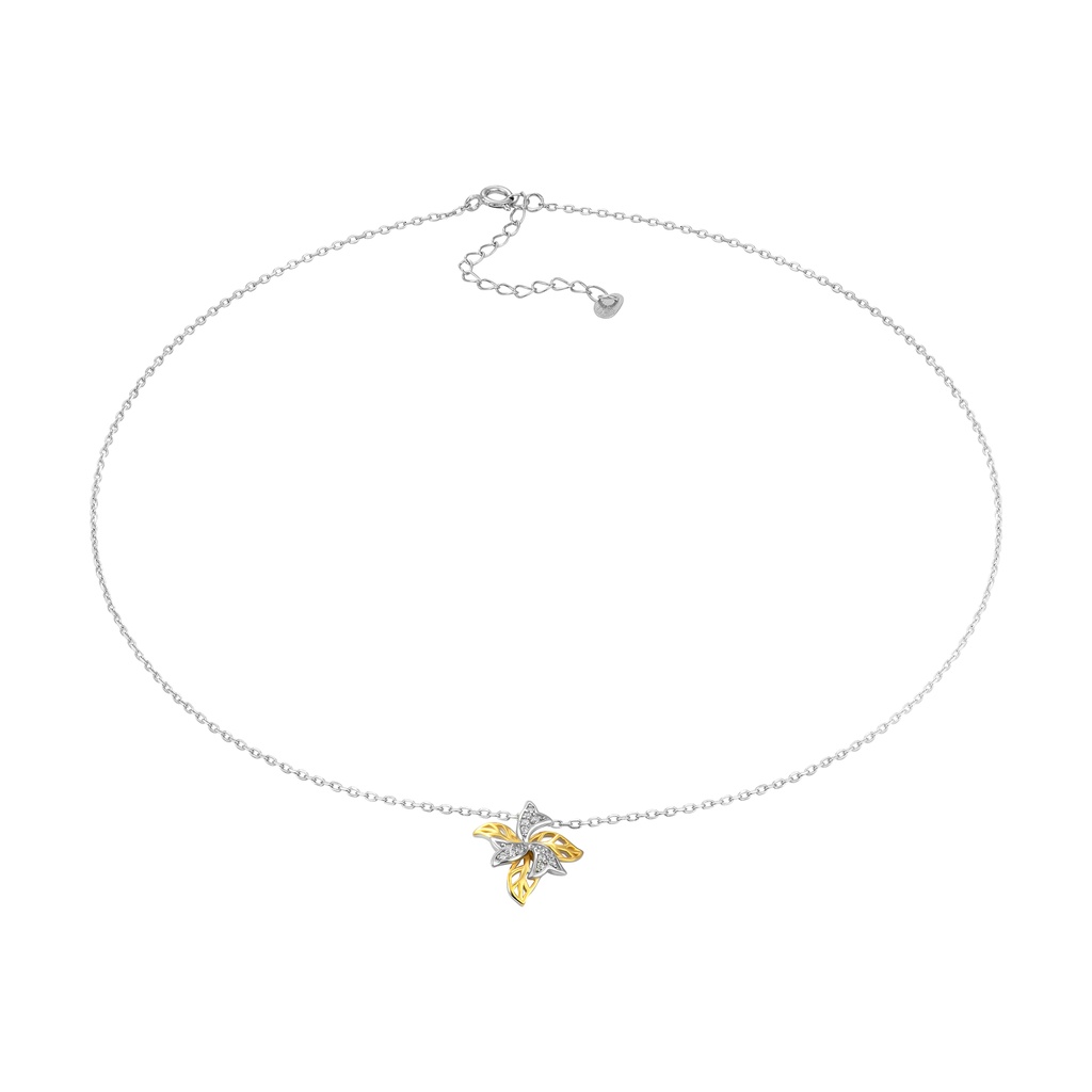Dây cổ bạc đính đá CZ Disney|PNJ XMXMC060002