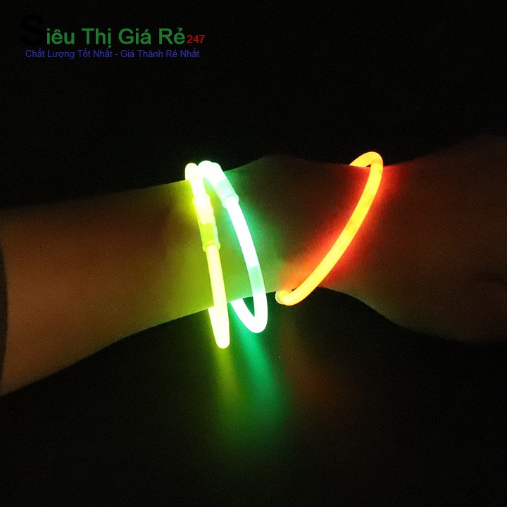 Hộp 100 que phát sáng lightstick - vòng tay dạ quang phát sáng