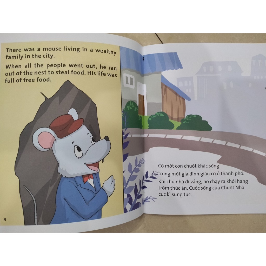 Sách - Truyện song ngữ Anh -Việt Chuột nhà và chuột đồng