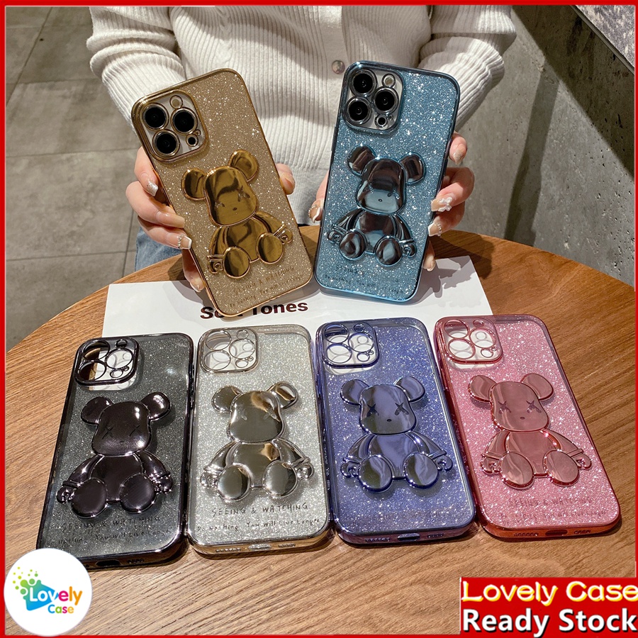 IPhone 14 13 12 11 Pro Max X Xs Max Xr 8 7 6 6s PlusỐp Điện Thoại Mềm In Hình Gấu Nhiều Màu Sắc Cho