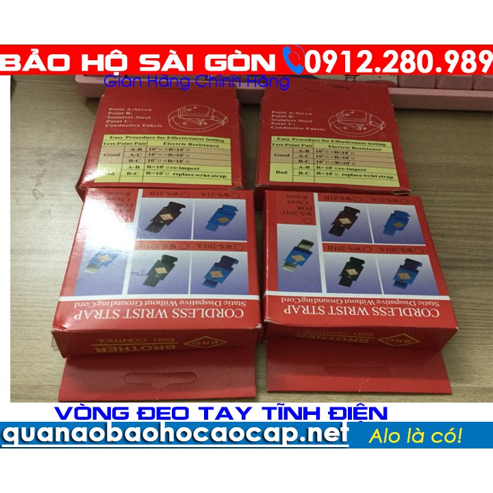 Combo 5 Vòng đeo tay chống tĩnh điện Leko - Màu xanh