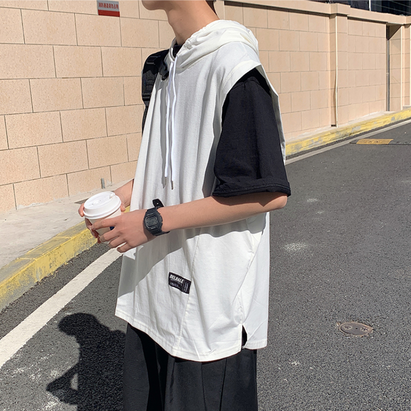 Áo hoodie không tay thời trang Hàn Quốc trẻ trung cá tính cho nam