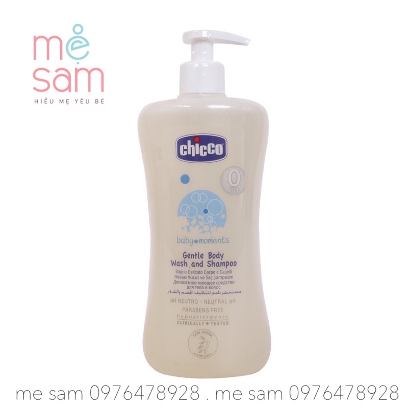 sữa tắm gội chicco 200ml và 500ml