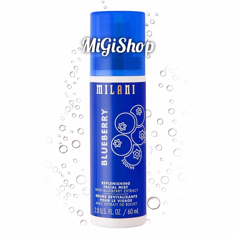 [Hàng Mỹ] Xịt Khoáng Trang Điểm Milani Blueberry Replenishing Facial Mist 60ml