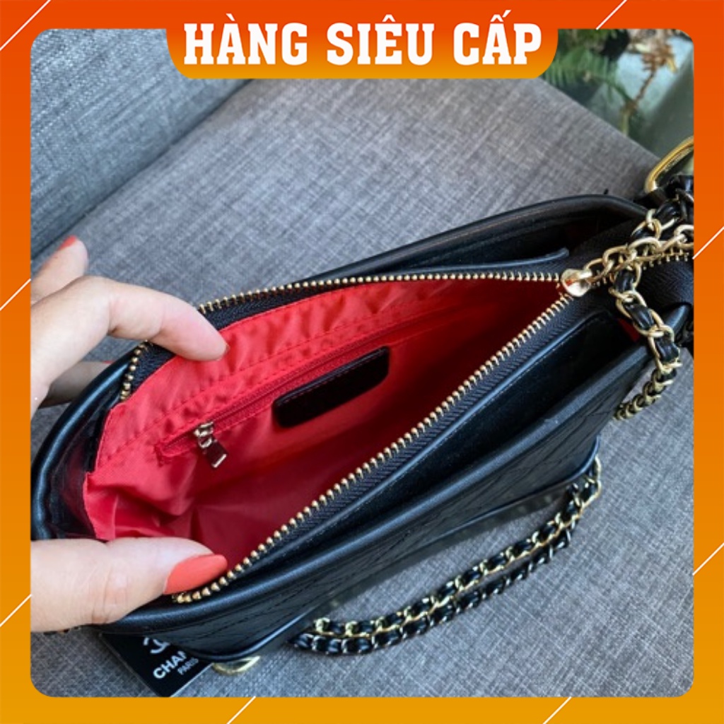 Túi Xách Nữ Chanel Hobo Quảng Châu, Túi Đeo Chéo Nữ Hobo Da Trơn, Da Vân Rắn Chính Hãng Sang Chảnh KAMI - HOBO VIP