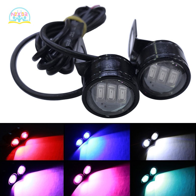 Set 2 Đèn Pha Led Gắn Tay Lái Xe Mô Tô Bằng Hợp Kim Nhôm