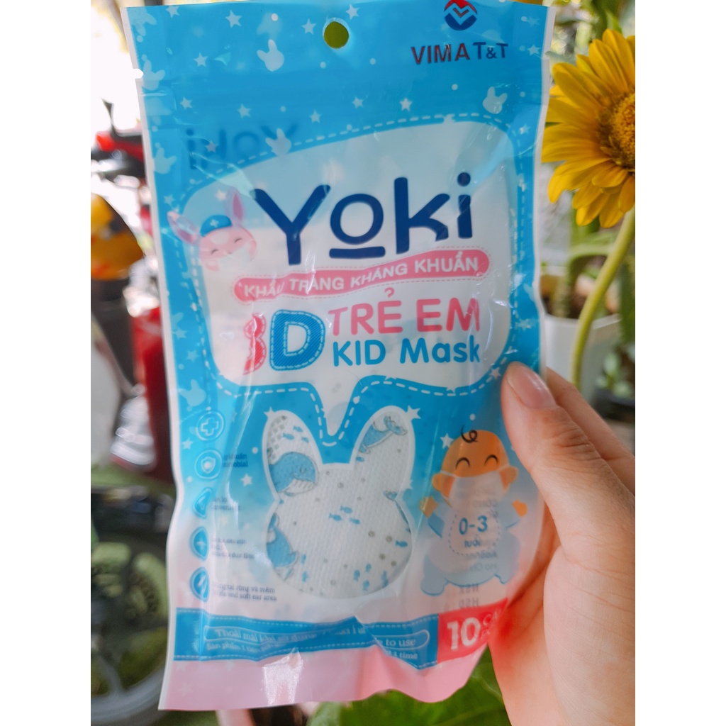 Khẩu Trang Em Bé 3D Yoki Sơ Sinh Dành Cho Bé Từ 0 đến 3 tuổi