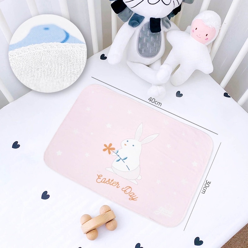 Set 5 miếng lót chống thấm cotton Goodmama cho bé khổ 30x40cm