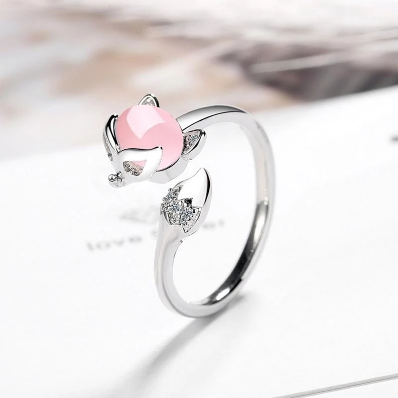 Nhẫn Hở Hợp Kim Đính Đá Nhân Tạo Hình Động Vật Dễ Thương Thời Trang Cho Nữ