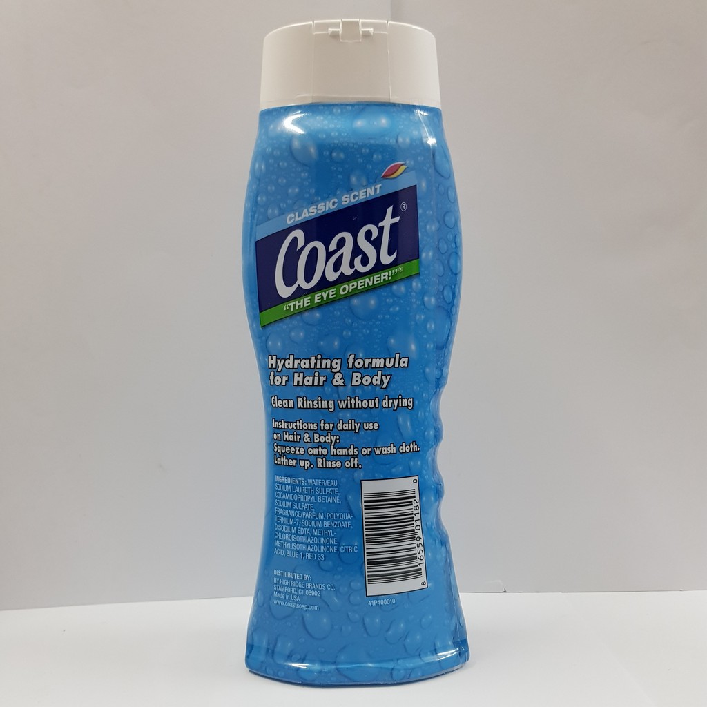 SỮA TẮM GỘI COAST HAIR AND BODY WASH 532ml USA