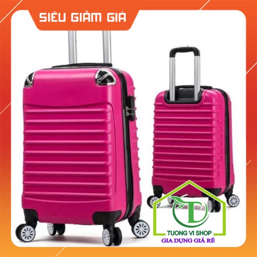 Vali kéo du lịch bọc góc 1 Cặp size 20 - 24 - chống va đập trầy xước - nhựa ABS chắc chắn