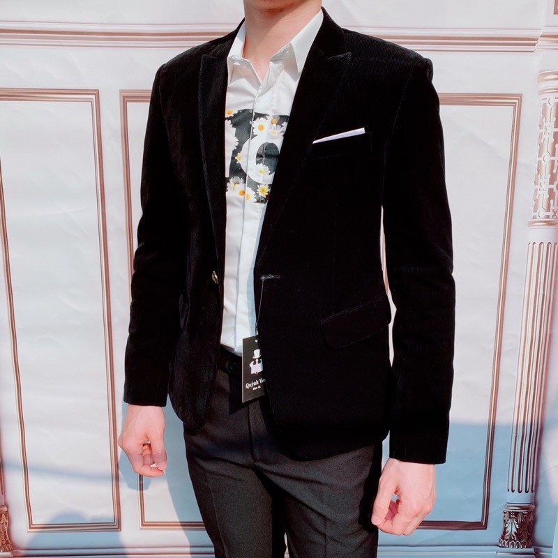 Áo vest nhung màu đen hàng siêu phẩm | BigBuy360 - bigbuy360.vn