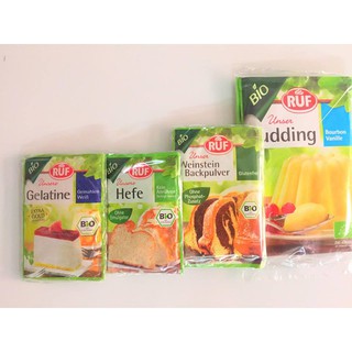 Bột Nở, Men Nở, Gelatine, pudding Hữu Cơ Ruf