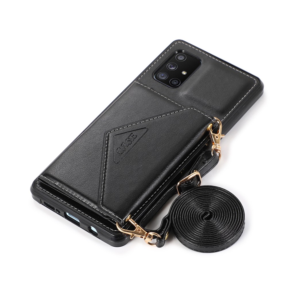 Ốp điện thoại da PU kiểu ví cso dây đeo cho Samsung Galaxy M51 M31 M31S M30S M21 M11 | BigBuy360 - bigbuy360.vn