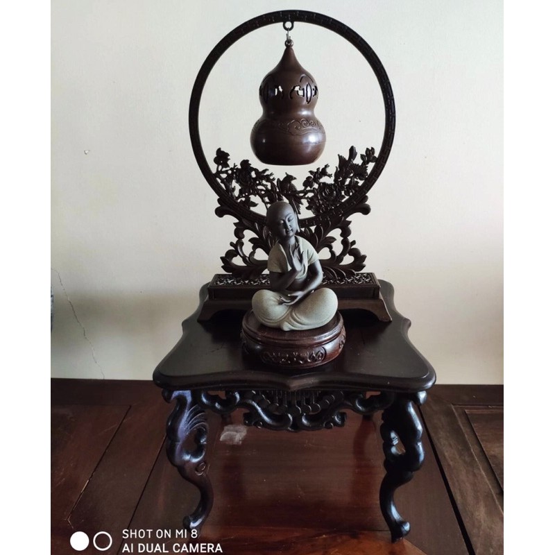Tượng gốm Tầu để bàn trà : Bạch Tự Tại