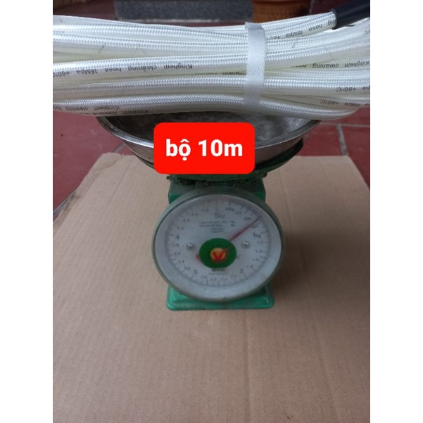 Dây rửa xe áp lực cao( King Hem)  10, 15m, Dây rửa xe áp lực cao 2 đầu ren 22mm ( MÀU TRẮNG)