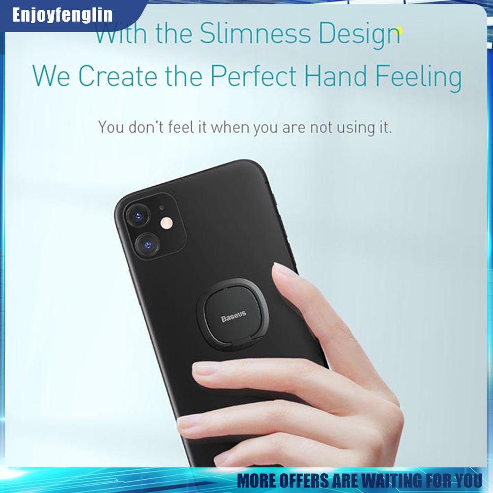 （Enjoyfenglin） Baseus Invisible Phone Finger Ring Holder for Phone Ultra Thin Car Mount