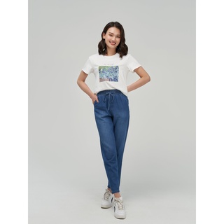 Quần Jean Baggy Giấy Nữ YODY Cạp 5cm Cao Co Giãn Tốt Tôn Dáng Thoáng Mát Mã SP QJN4046