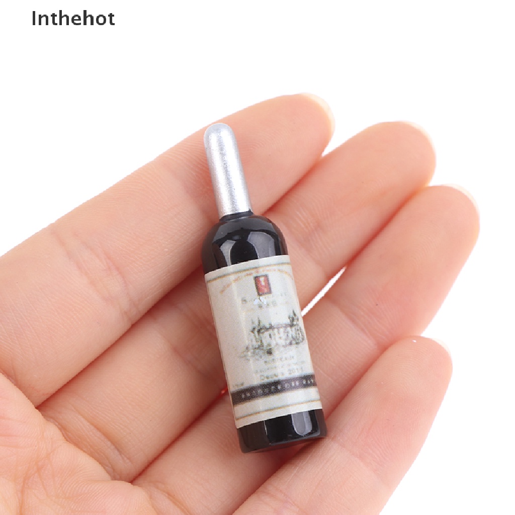 Set 10 mô hình chai rượu mini tỉ lệ 1:6 1:12 trang trí nhà búp bê