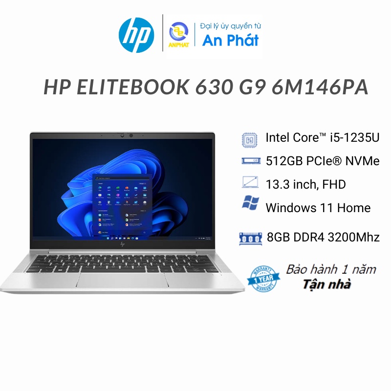 [Mã ELHP1010 giảm 15% đơn 18TR] Laptop HP EliteBook 630 G9 6M143PA / 6M145PA / 6M146PA (Gen 12- New 2022)